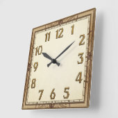 Art Deco Quadratische Wanduhr (Winkel)