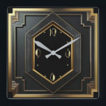 Art Deco Quadratische Wanduhr<br><div class="desc">Großartiges Uhrendesign. Du wirst es wie andere Liebe bekommen. Sie können dieses Design auch für andere Produkte verwenden,  die Sie mögen,  oder Ihren Text anpassen und hinzufügen. Folgen Sie mir für mehr. Vielen Dank. Ich wünsche Ihnen einen schönen Tag.</div>