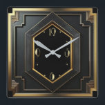 Art Deco Quadratische Wanduhr<br><div class="desc">Großartiges Uhrendesign. Du wirst es wie andere Liebe bekommen. Sie können dieses Design auch für andere Produkte verwenden,  die Sie mögen,  oder Ihren Text anpassen und hinzufügen. Folgen Sie mir für mehr. Vielen Dank. Ich wünsche Ihnen einen schönen Tag.</div>