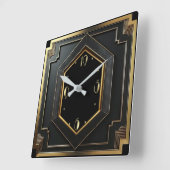 Art Deco Quadratische Wanduhr (Winkel)