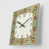 Art Deco Quadratische Wanduhr (Winkel)