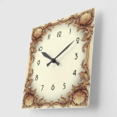 Art Deco Quadratische Wanduhr (Winkel)