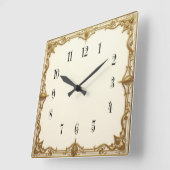 Art Deco Quadratische Wanduhr (Winkel)