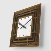 Art Deco Quadratische Wanduhr (Winkel)