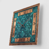 Art Deco Quadratische Wanduhr (Winkel)