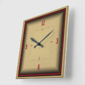 Art Deco Quadratische Wanduhr (Winkel)