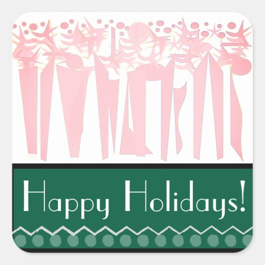 ART DECO QUADRATISCHER AUFKLEBER (Vorderseite)