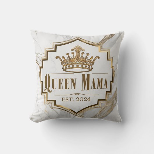 Art Déco "Queen Mama" mit Marmor Elegance Kissen (Vorderseite)