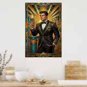 Art Deco Queen Throne Gilded Palace Gold Poster (Küche)