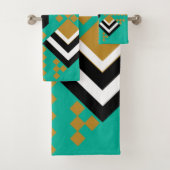 Art Deco Quilt Badhandtuch Set (Insitu)