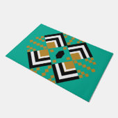 Art Deco Quilt Inspiriert Fußmatte (Schrägansicht)