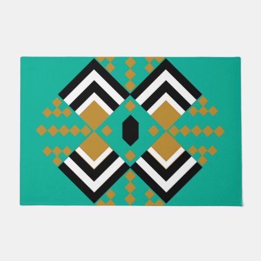Art Deco Quilt Inspiriert Fußmatte (Vorderseite)