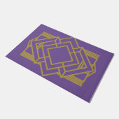 Art Deco Quilt Inspiriert Fußmatte (Schrägansicht)