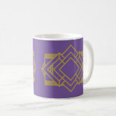 Art Deco Quilt Inspiriert Kaffeetasse (VorderseiteRechts)