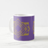 Art Deco Quilt Inspiriert Kaffeetasse (Vorderseite Links)