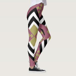 Art Deco Quilt Inspiriert Leggings