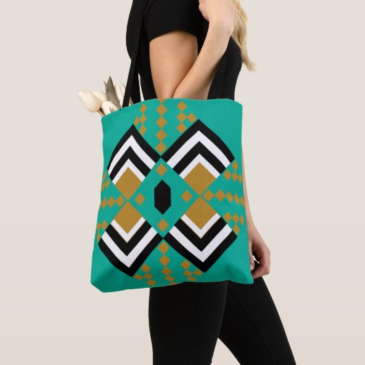 Art Deco Quilt Inspiriert Tasche (Von Nahem)