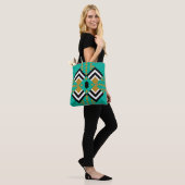 Art Deco Quilt Inspiriert Tasche (Am Model)