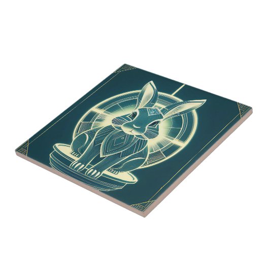Art Deco Rabbit Tile Fliese (Seite)