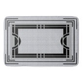 Art-Deco-Rahmen - grau und schwarz Badematte (Vorderseite)