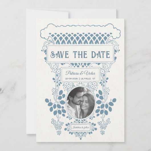 Art Deco Rahmen Save-the-Date Save The Date (Vorderseite)
