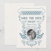 Art Deco Rahmen Save-the-Date Save The Date (Vorne/Hinten)
