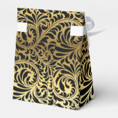 Art Deco Rahmen und Kronleuchter schwarz, goldene Geschenkschachtel (Rückseite)