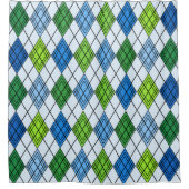 Art Deco Rain Raute Duschvorhang (Vorderseite)