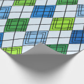 Art Deco Rain Raute Geschenkpapier (Ecke)