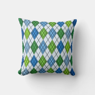 Art Deco Rain Raute Kissen