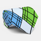 Art Deco Rain Raute Krawatte (Gerollt)