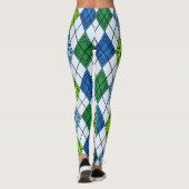 Art Deco Rain Raute Leggings (Rückseite)