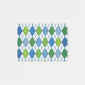 Art Deco Rain Raute Post-it Klebezettel (Vorderseite)