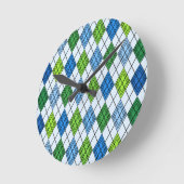 Art Deco Rain Raute Runde Wanduhr (Winkel)