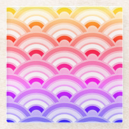 Art Deco Rainbow Curve Muster Glasuntersetzer