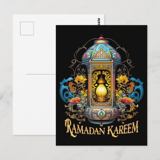 Art Deco Ramadan Postkarte (Vorne/Hinten)