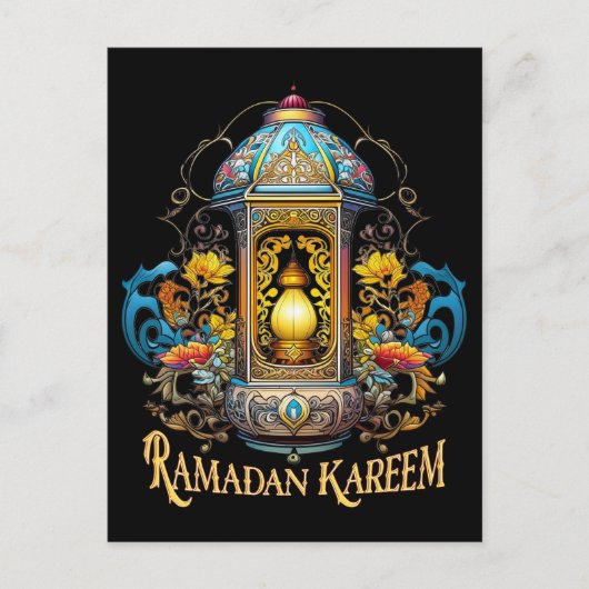 Art Deco Ramadan Postkarte (Vorderseite)