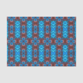 Art Deco Red Blue Abstrakt Graphic Muster Seidenpapier