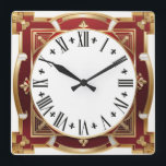 Art Deco Red Quadratische Wanduhr<br><div class="desc">Großartiges Uhrendesign. Du wirst es wie andere Liebe bekommen. Sie können dieses Design auch für andere Produkte verwenden,  die Sie mögen,  oder Ihren Text anpassen und hinzufügen. Folgen Sie mir für mehr. Vielen Dank. Ich wünsche Ihnen einen schönen Tag.</div>