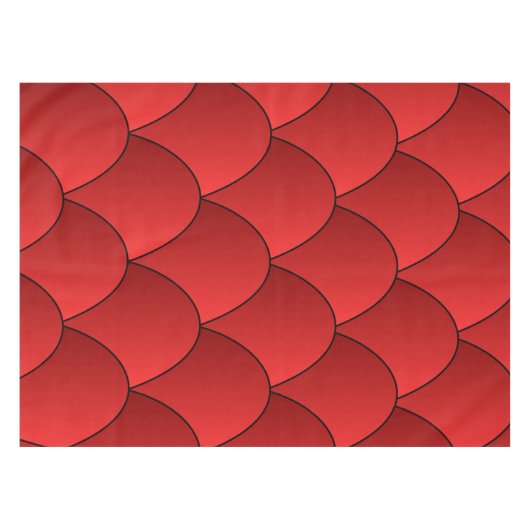 Art Deco Red Scales Design Tableclout Tischdecke (Vorderseite (Horizontal))