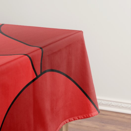 Art Deco Red Scales Design Tableclout Tischdecke (Beispiel)