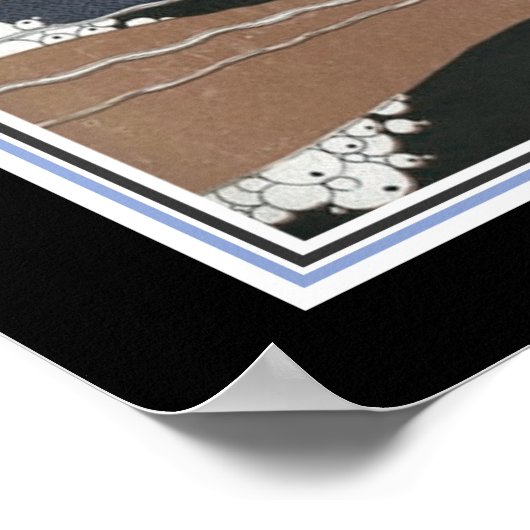 Art Deco "Reflection" ca. 1920 Poster (Ecke)