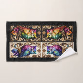 Art Deco Regenbogen-Eule Badhandtuch Set (Handtuch)