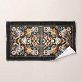 Art Deco Regenbogen-Eule Badhandtuch Set (Handtuch)
