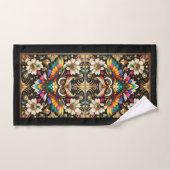 Art Deco Regenbogen-Eule Badhandtuch Set (Handtuch)