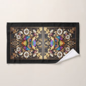 Art Deco Regenbogen-Eule Badhandtuch Set (Handtuch)