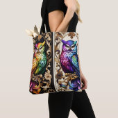 Art Deco Regenbogen-Eulen-Tasche Tasche (Von Nahem)