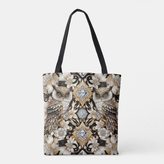 Art Deco Regenbogen-Eulen-Tasche Tasche (Rückseite)