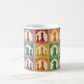 Art Deco Regenbogen Schach Tasse (Mittel)