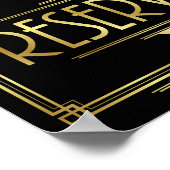 Art Deco RESERVIERTE Signatur Poster (Ecke)